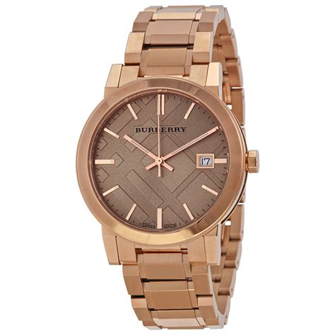 burberry watch automatic rose gold|Burberry gold watch women's.